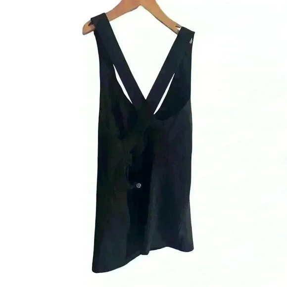 Long Breath 2-In-1 Tank Black Size 6 Light Support  Racer Back - Picture 3 of 4